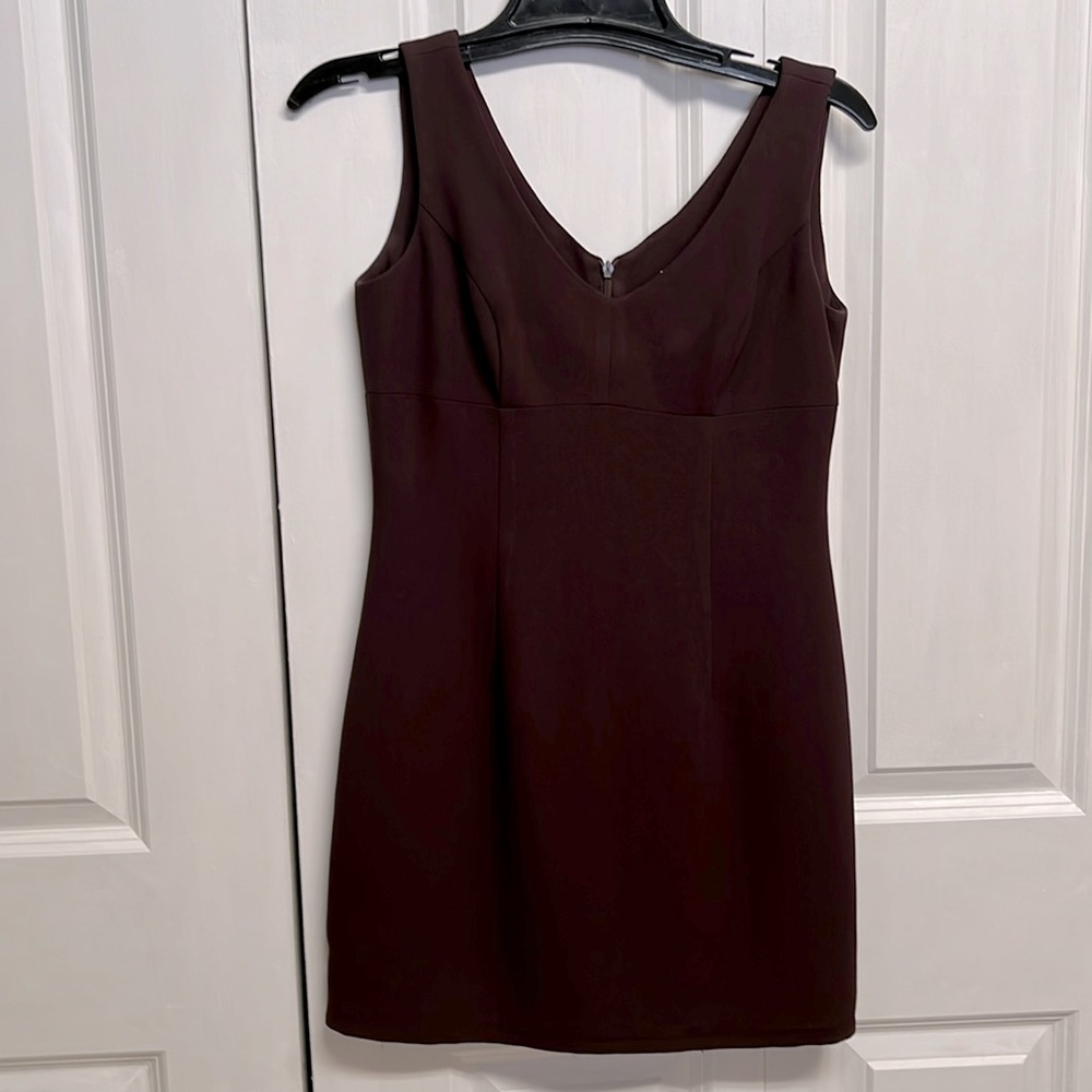 Vintage BC BG Chocolate Brown Sleeveless Mini Dress Size 4